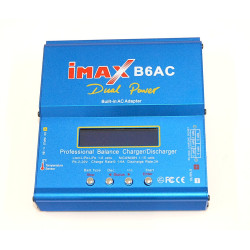 Carica Batterie Imax B6 Dual power  AC 220 volt 6A, e 12 Volt carica rapida  e scarica con precisione, istruzioni in inglese.
