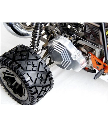 Gear Cover CNC Baja B5 Nero/Bianco in Ergal | Upgrade RC 1/5