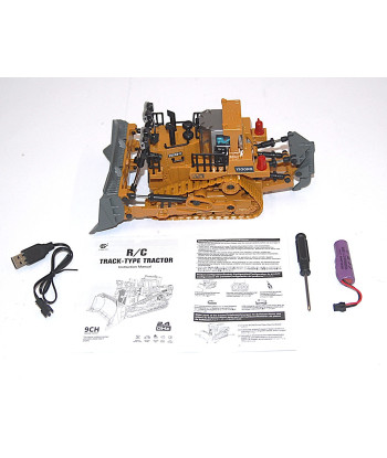 Track Type Tractor Radiocomandato Yigong 2.4GHz con Cingoli, Suoni e Luci LED – Batteria Inclusa 🚜