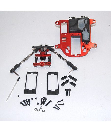 852801 Set Sterzo Simmetrico Rosso in Alluminio Ergal Anodizzato Baja B5 per Baja 5B 5T 5SC Upgrade Racing