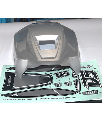 RC 1/5 Carrozzeria D5 Silver con Set Adesivi per Rovan F5 RF5 T5 D5