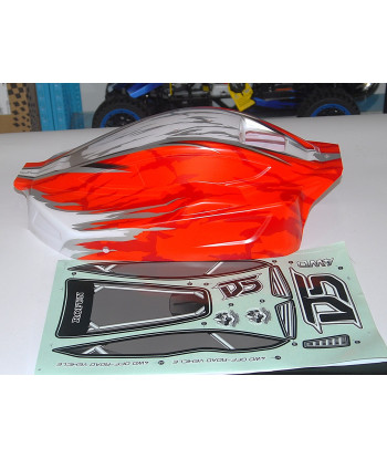 copy of RC 1/5 Carrozzeria D5 Silver con Set Adesivi per Rovan F5 RF5 T5 D5