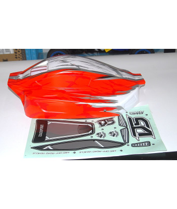 RC 1/5 Carrozzeria D5 Silver con Set Adesivi per Rovan F5 RF5 T5 D5