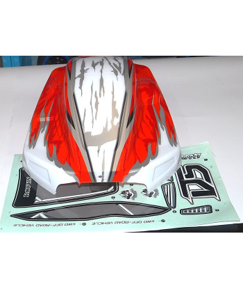 copy of RC 1/5 Carrozzeria D5 Silver con Set Adesivi per Rovan F5 RF5 T5 D5