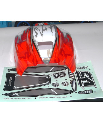 copy of RC 1/5 Carrozzeria D5 Silver con Set Adesivi per Rovan F5 RF5 T5 D5