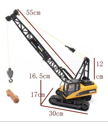 HUINA 1572 Gru Cingolata RC 1:14 RTR 15CH 2.4GHz con Luci e Suoni