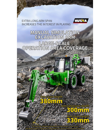 copy of HUINA 1572 Gru Cingolata RC 1:14 RTR 15CH 2.4GHz con Luci e Suoni 🚜🏗️
