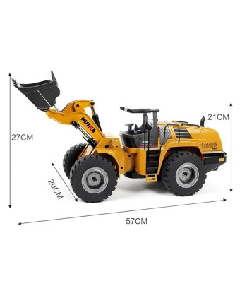 HUINA 1583 Pala Gommata RC 1:14 2.4GHz Heavy Duty con Benna Elettrica