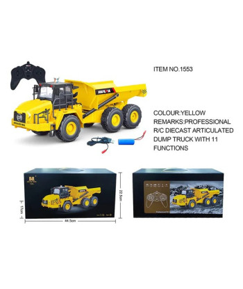 HUINA 1553 Camion Ribaltabile RC 2.4GHz con Luci LED e Cassone Ribaltabile