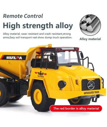 HUINA 1553 Camion Ribaltabile RC 2.4GHz con Luci LED e Cassone Ribaltabile