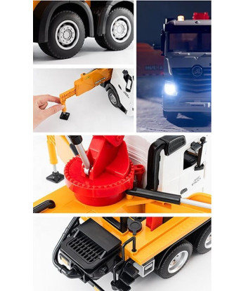 Camion Pompa Cemento RC Huina 1381 1:18 con Luci e Suon