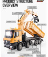 Huina 1538 Camion RC 1:14 2.4GHz con Accessori e Carrozzeria in Lega