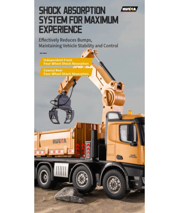 Huina 1538 Camion RC 1:14 2.4GHz con Accessori e Carrozzeria in Lega