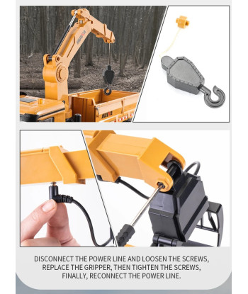 Huina 1538 Camion RC 1:14 2.4GHz con Accessori e Carrozzeria in Lega