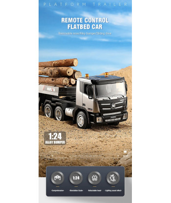 Huina 1318 Rimorchio Pianale RC 1:24 2.4GHz con Luci e Suoni