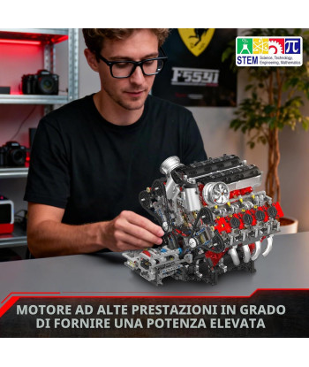 Mould King 10130 F488 Super Car V8 Motorizzato 2718 Pezzi