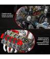 copy of Mould King 10204 Kit Motore V8 Funzionante con Motore Elettrico – 750 Pezzi – Alimentazione 6 Batterie AA