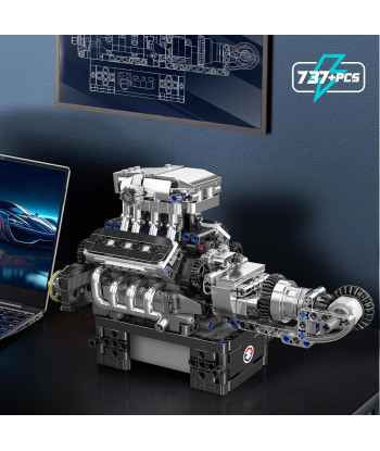 Mould King 10204 Kit Motore V8 da Costruzione 750 Pezzi con Parti Mobili