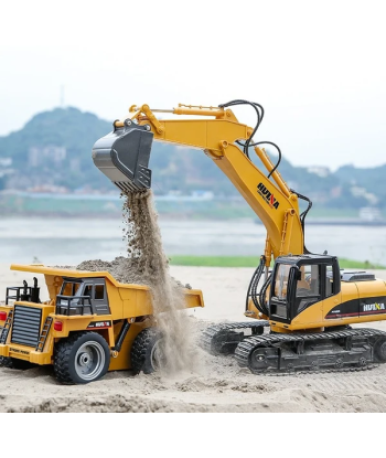Huina 1534 Camion Ribaltabile RC 1:18 Radiocomandato 2.4GHz con Cassone Sollevabile RTR