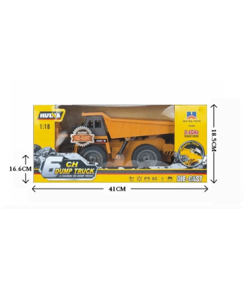 Huina 1534 Camion Ribaltabile RC 1:18 Radiocomandato 2.4GHz con Cassone Sollevabile RTR