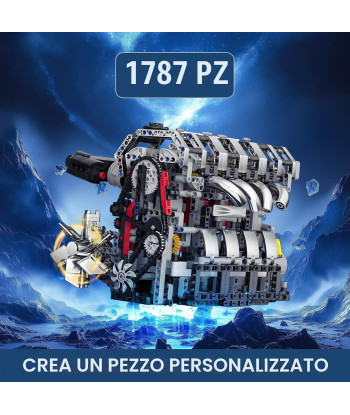 Mould King 10204 Kit Motore V8 da Costruzione 750 Pezzi con Parti Mobili