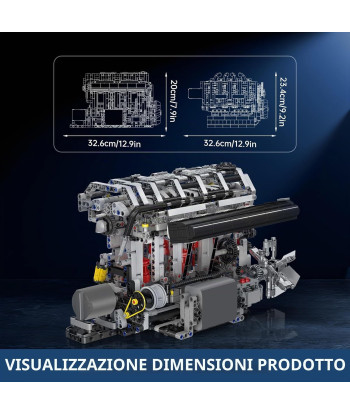 Mould King 10204 Kit Motore V8 da Costruzione 750 Pezzi con Parti Mobili