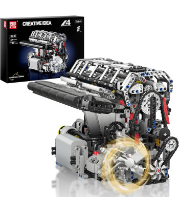 copy of copy of copy of Mould King 10204 Kit Motore V8 Funzionante con Motore Elettrico – 750 Pezzi – Alimentazione 6 Batter