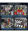 Mould King 10204 Kit Motore V8 da Costruzione 750 Pezzi con Parti Mobili