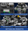 copy of copy of copy of copy of Mould King 10204 Kit Motore V8 Funzionante con Motore Elettrico – 750 Pezzi – Alimentazione