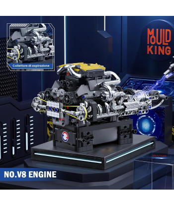 Mould King 10207 V8 Biturbo Motorizzato 761 Pezzi