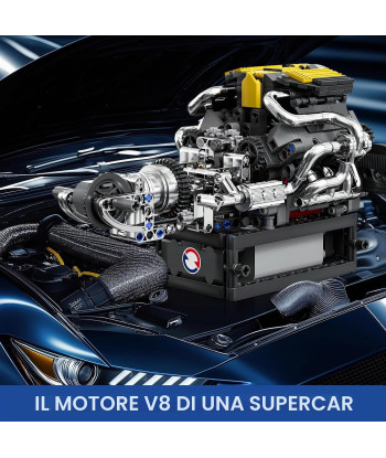 Mould King 10207 V8 Biturbo Motorizzato 761 Pezzi