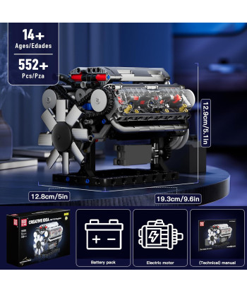 copy of copy of copy of copy of copy of Mould King 10204 Kit Motore V8 Funzionante con Motore Elettrico – 750 Pezzi – Alimen