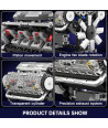 Mould King 10088 Motore V8 Motorizzato 535 Pezz