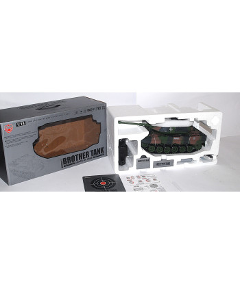 Carro Armato RC Brother Tank German Leopard 2 1:18 Radiocomandato 2.4GHz RTR BT-822 con Luci, Suoni e Torretta Rotante