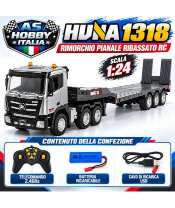 Huina 1318 Rimorchio Pianale / Ribassato RC 1:24 2.4GHz