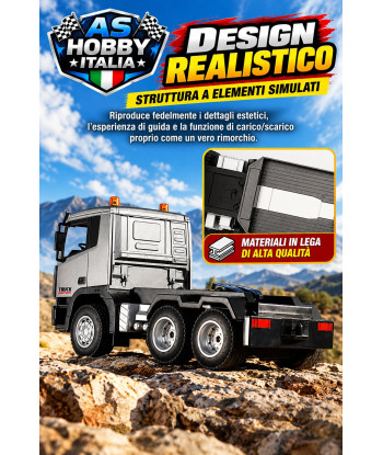 Huina 1318 Rimorchio Pianale RC 1:24 2.4GHz con Luci e Suoni
