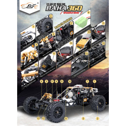 Rofun Baha 360  2 WD categoria 1/5 Nitro Motore Rovan 36 cc 2.4 GHz  Blu
