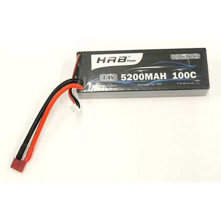 🔋 Batteria LiPo HRB Power 7,4V 2S – 5200 mAh 100C 🔋