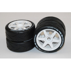 Gomme Rc 1/8 Stradale  pz 4 Cerchione 5 razze 105 mm