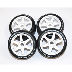 Gomme Rc 1/8 Stradale  pz 4 Cerchione 5 razze 105 mm