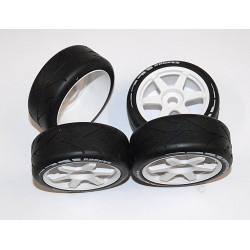 Gomme Rc 1/8 Stradale  pz 4 Cerchione 5 razze 105 mm