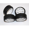 Gomme Rc 1/8 Stradale  pz 4 Cerchione 5 razze 105 mm