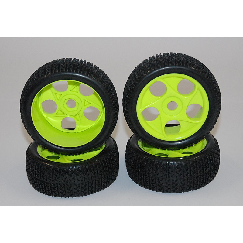 Gomme RC 1/8 Off Road cerchione Giallo pz 4