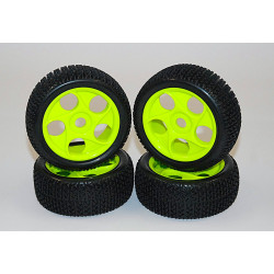 Gomme RC 1/8 Off Road cerchione Giallo pz 4