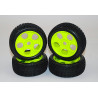 Gomme RC 1/8 Off Road cerchione Giallo pz 4