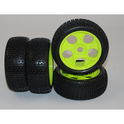 Gomme RC 1/8 Off Road cerchione Giallo pz 4